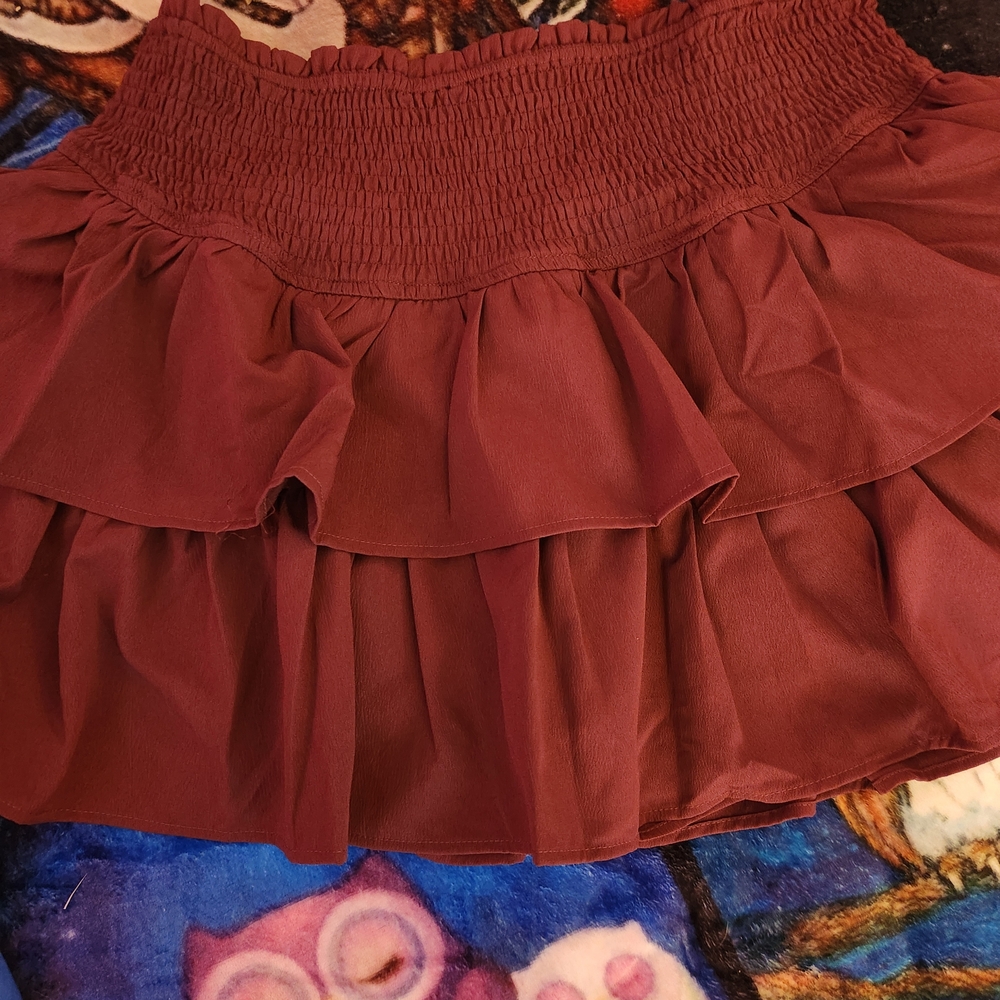 Elegant Burgundy Women's Skirt